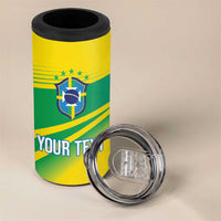 Brazil WC2026 Personalized 4 in 1 Can Cooler Tumbler Pentacampeón Canaries