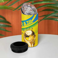 Brazil WC2026 Personalized 4 in 1 Can Cooler Tumbler Pentacampeón Canaries