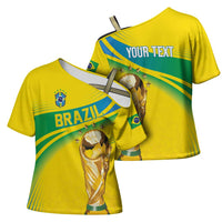 Brazil WC2026 Personalized Cross Shoulder Shirt Pentacampeón Canaries