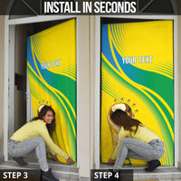 Brazil WC2026 Personalized Door Cover Pentacampeón Canaries