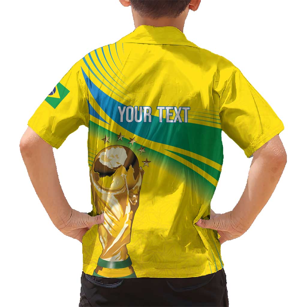 Brazil WC2026 Personalized Kid Hawaiian Shirt Pentacampeón Canaries