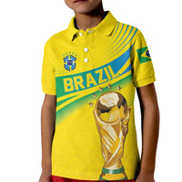 Brazil WC2026 Personalized Kid Polo Shirt Pentacampeón Canaries