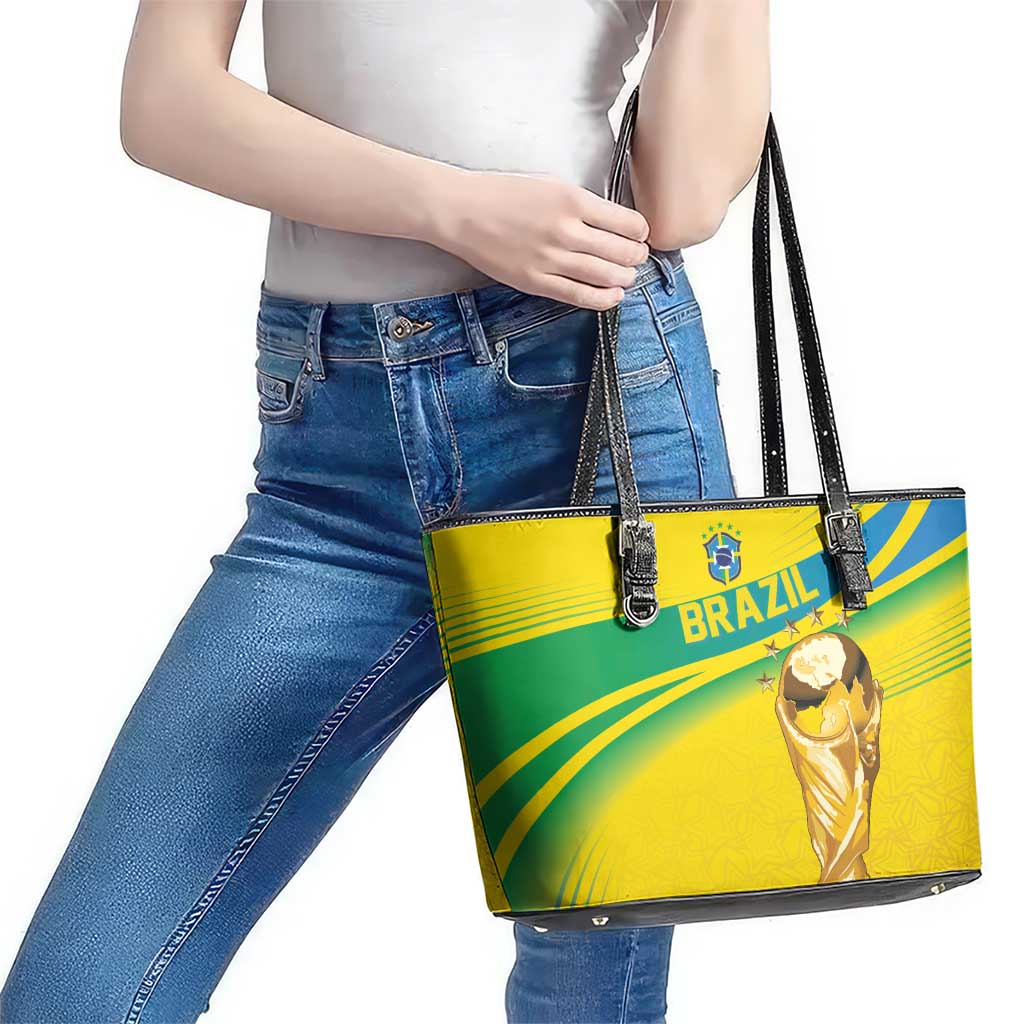 Brazil WC2026 Leather Tote Bag Pentacampeón Canaries