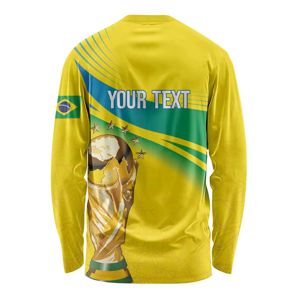Brazil WC2026 Personalized Long Sleeve Shirt Pentacampeón Canaries