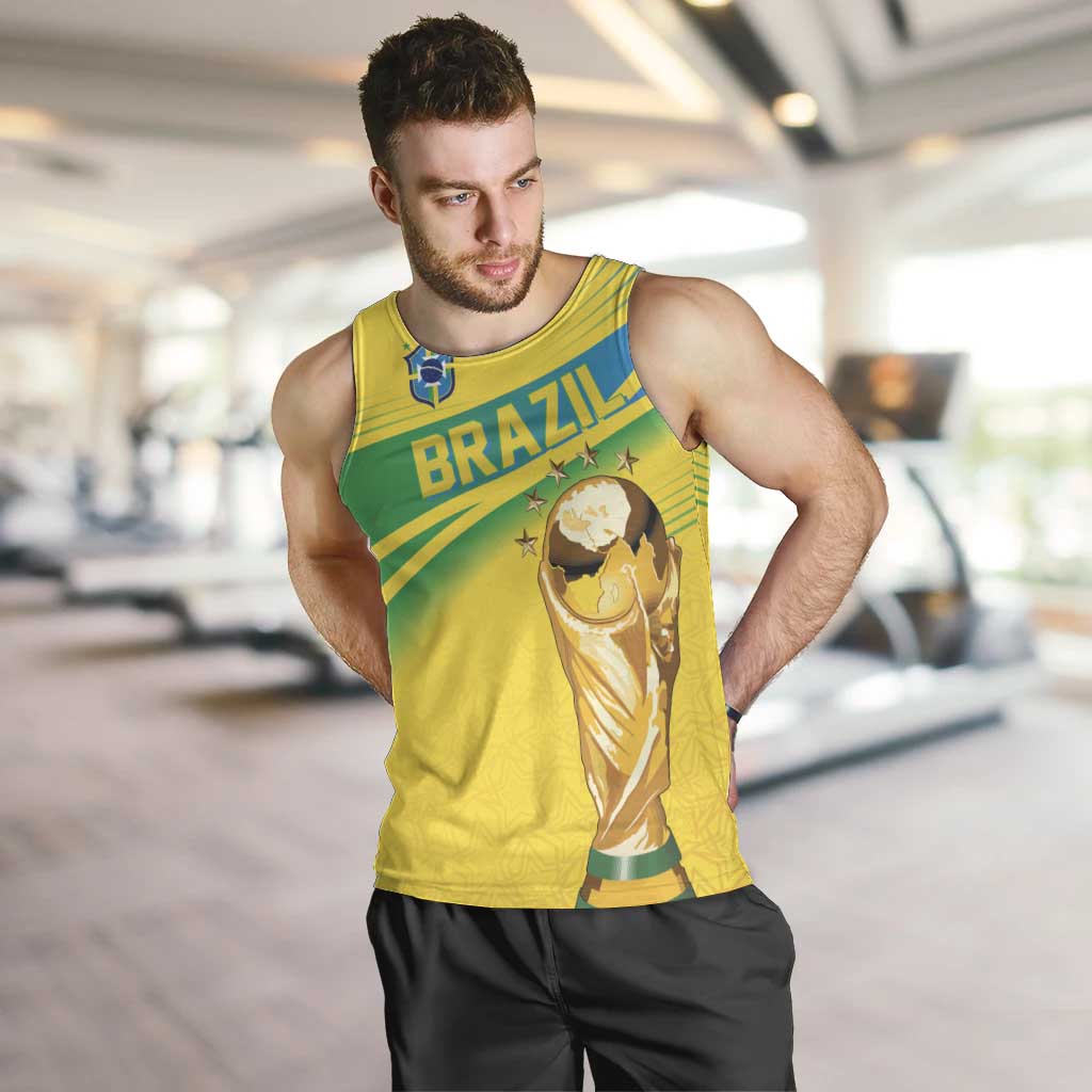 Brazil WC2026 Personalized Men Tank Top Pentacampeón Canaries