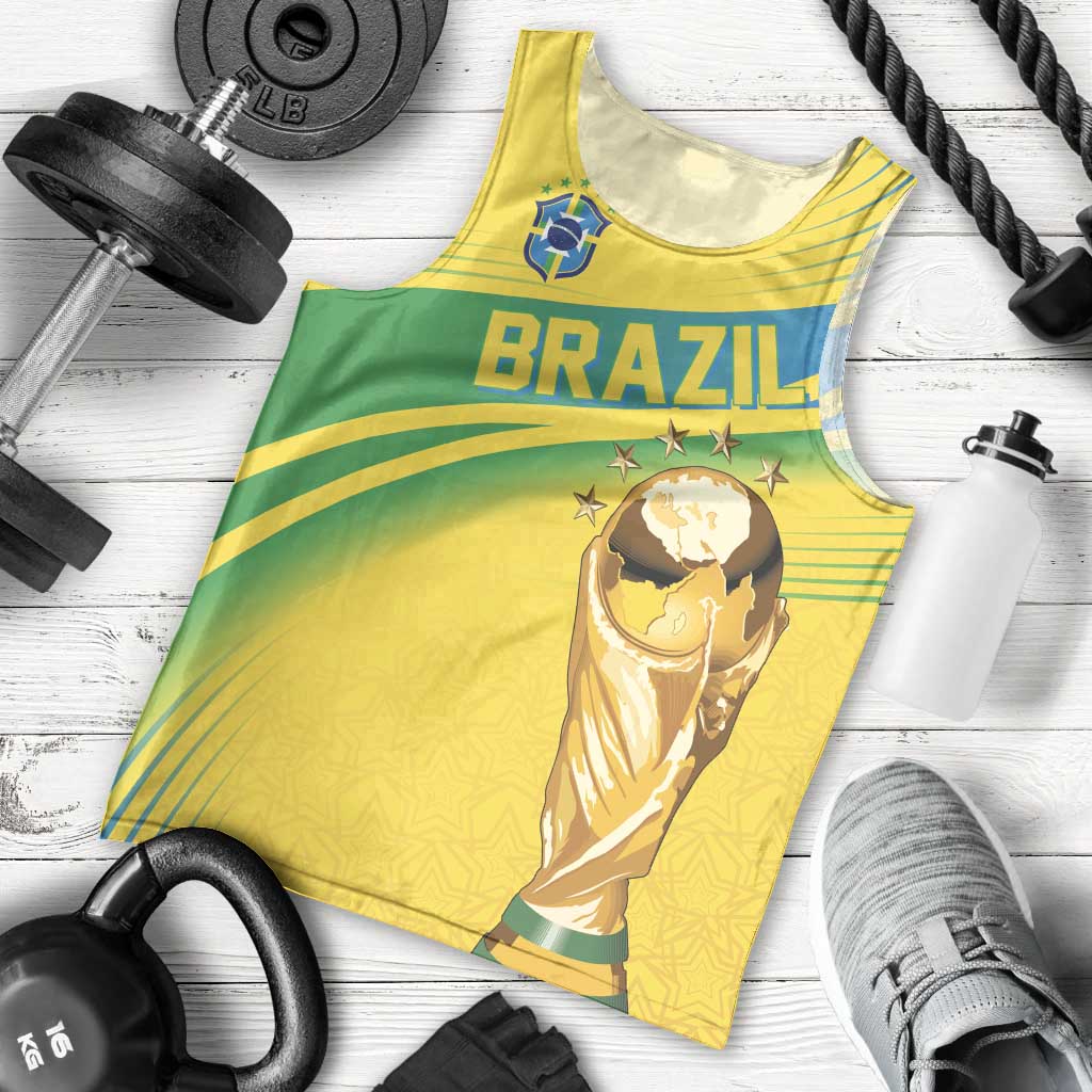 Brazil WC2026 Personalized Men Tank Top Pentacampeón Canaries