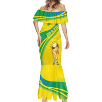 Brazil WC2026 Personalized Mermaid Dress Pentacampeón Canaries