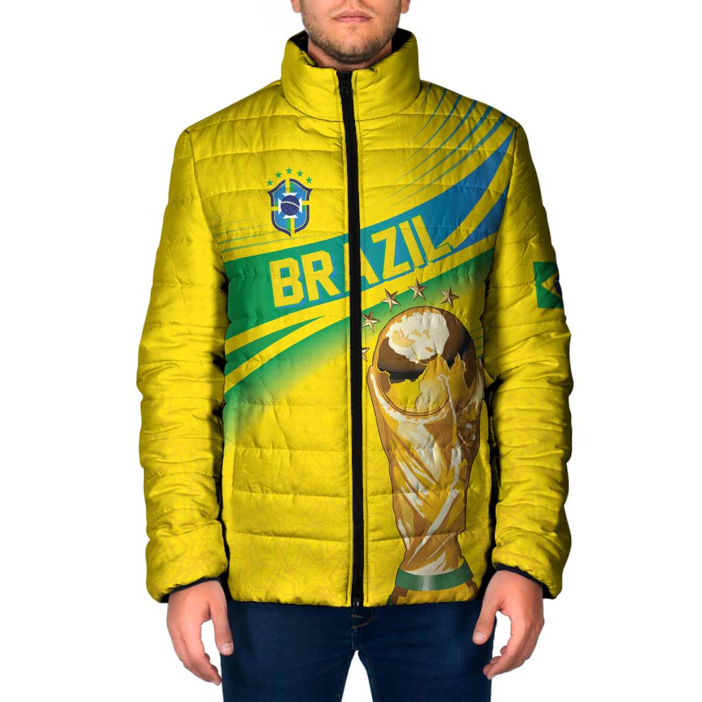 Brazil WC2026 Personalized Padded Jacket Pentacampeón Canaries