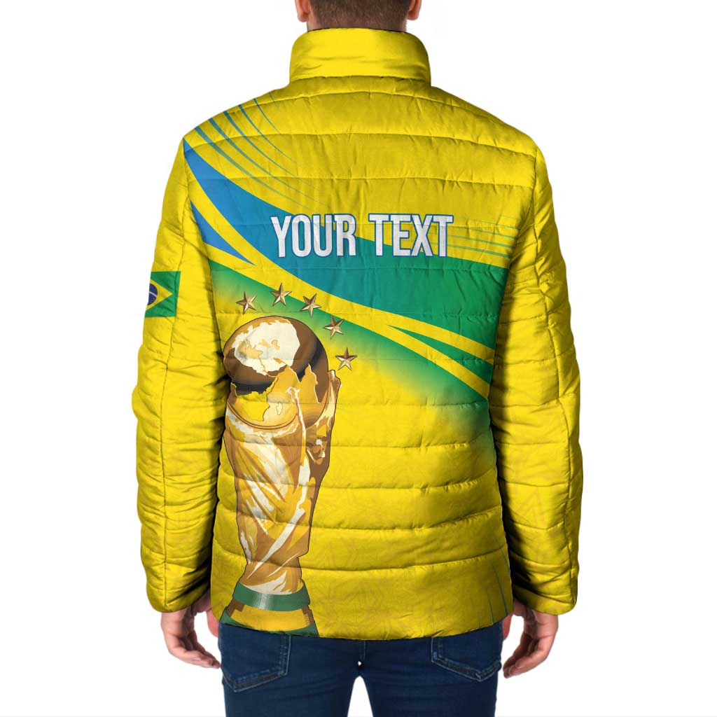 Brazil WC2026 Personalized Padded Jacket Pentacampeón Canaries