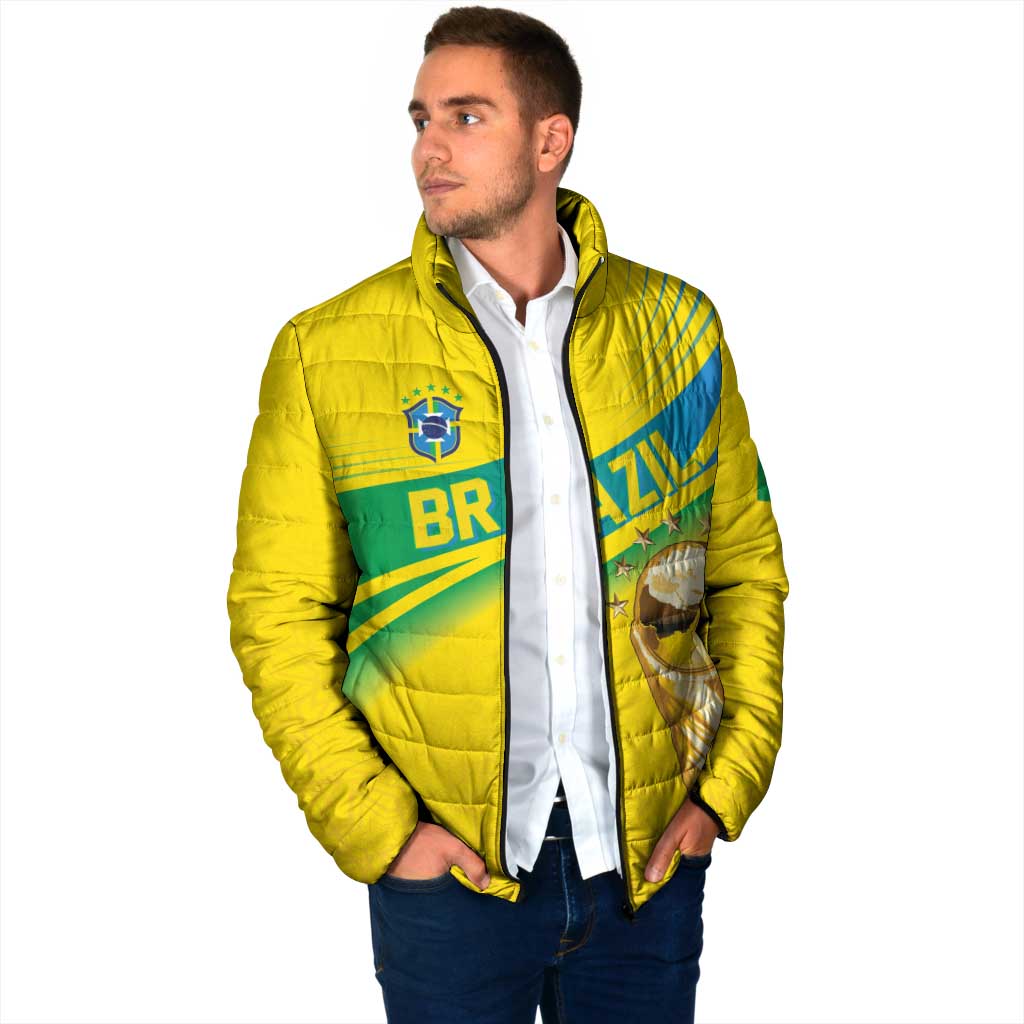 Brazil WC2026 Personalized Padded Jacket Pentacampeón Canaries