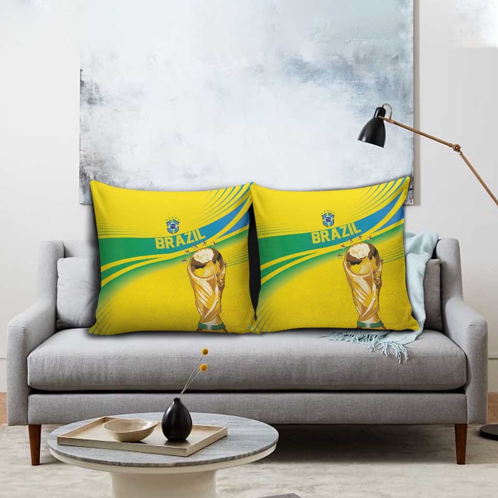 Brazil WC2026 Pillow Cover Pentacampeón Canaries