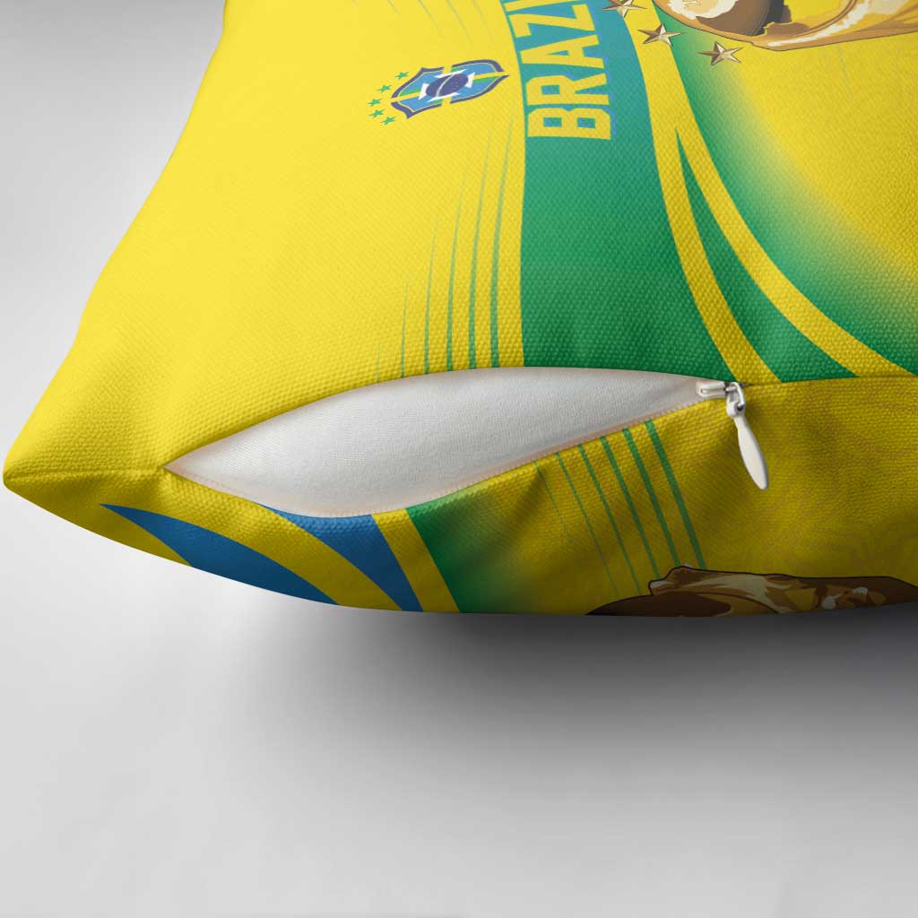 Brazil WC2026 Pillow Cover Pentacampeón Canaries