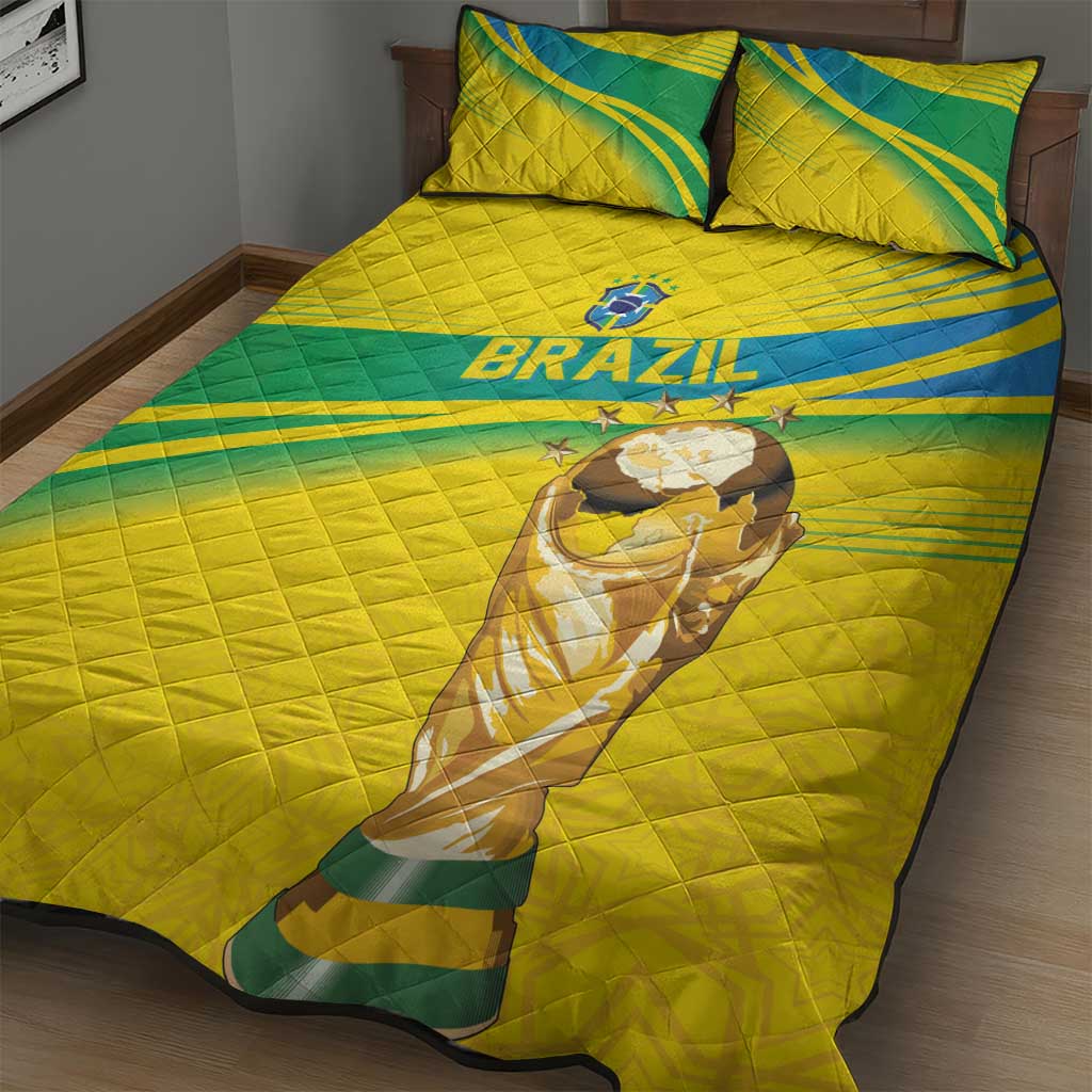 Brazil WC2026 Quilt Bed Set Pentacampeón Canaries
