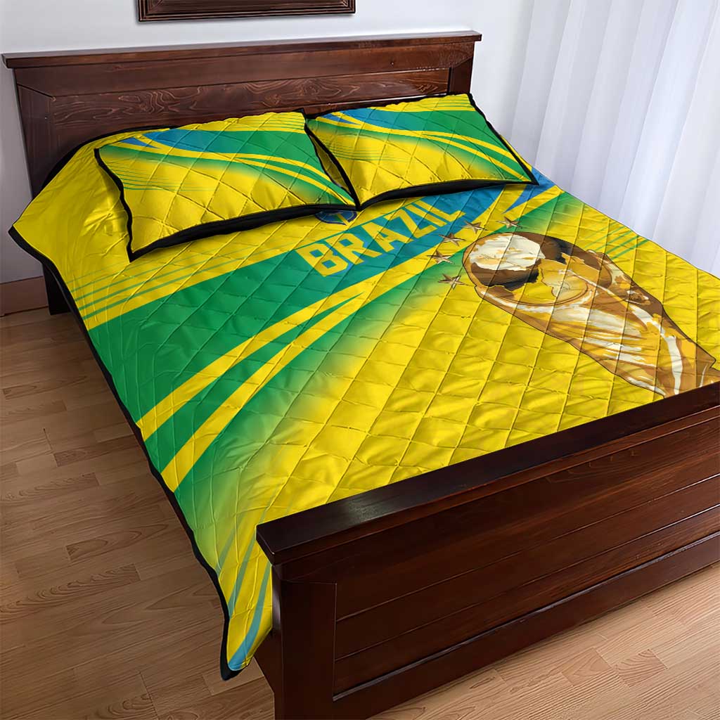 Brazil WC2026 Quilt Bed Set Pentacampeón Canaries