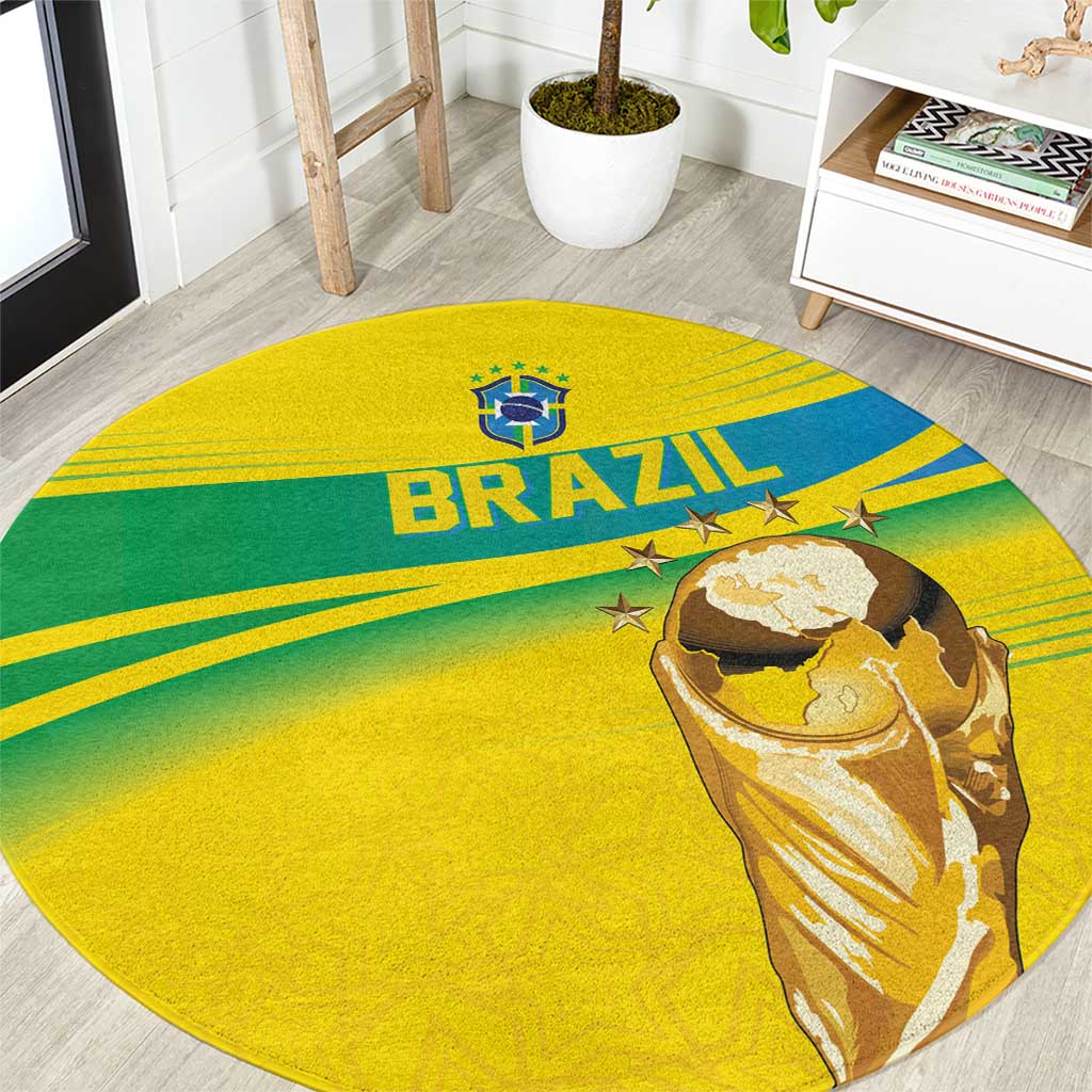 Brazil WC2026 Round Carpet Pentacampeón Canaries
