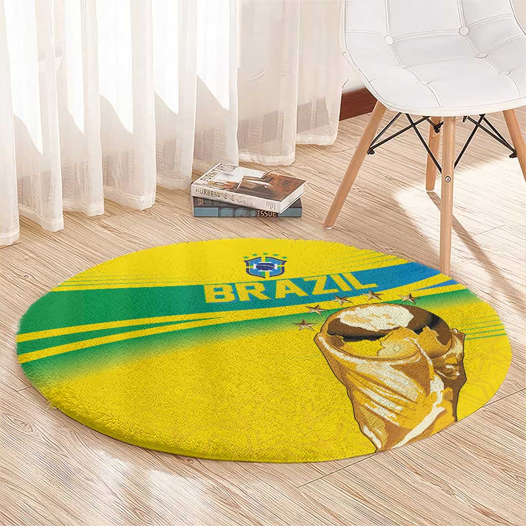 Brazil WC2026 Round Carpet Pentacampeón Canaries