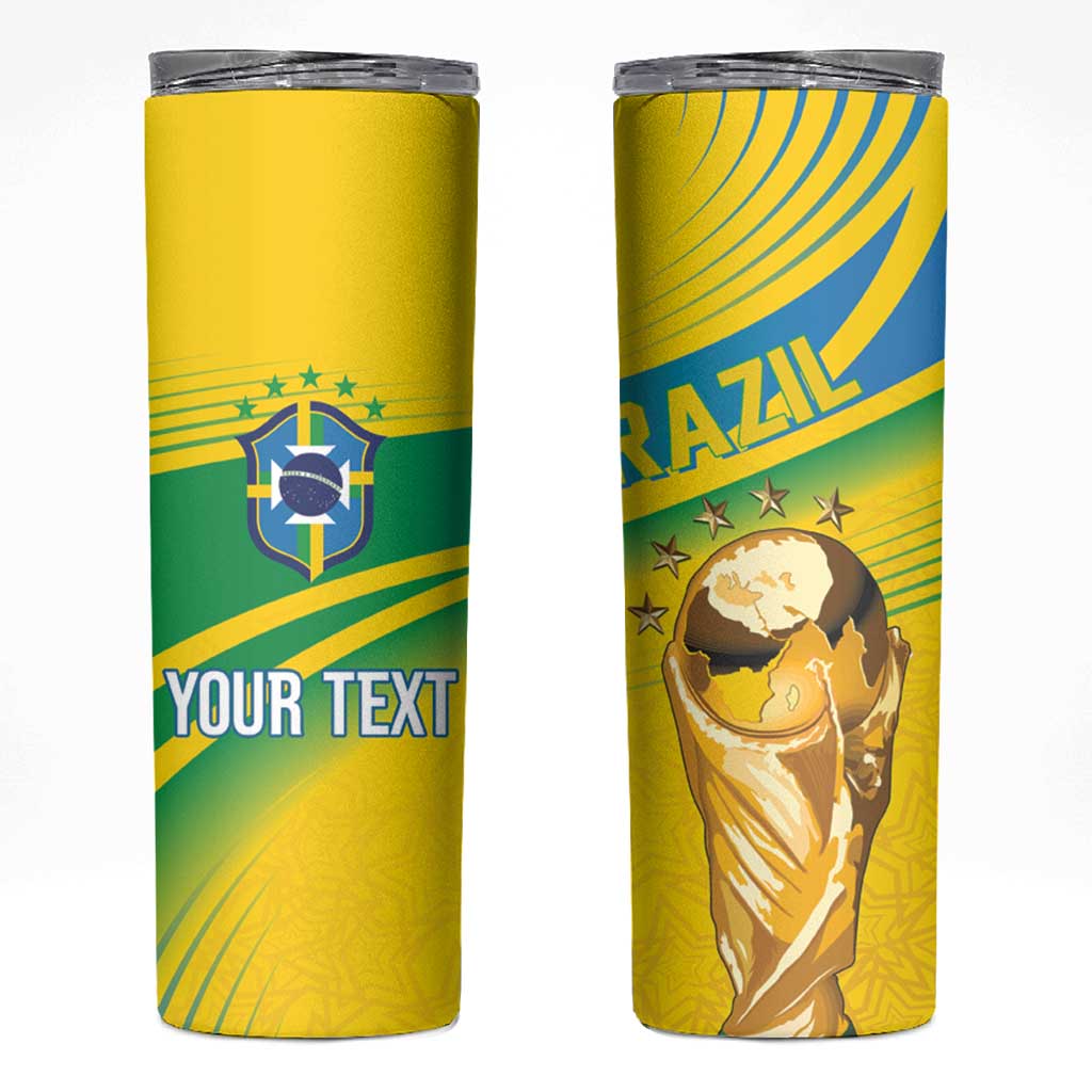 Brazil WC2026 Personalized Skinny Tumbler Pentacampeón Canaries