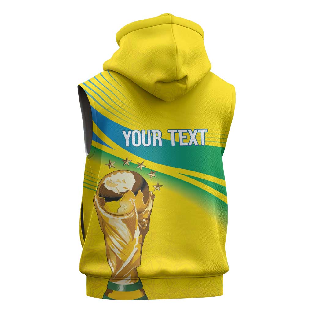 Brazil WC2026 Personalized Sleeveless Hoodie Pentacampeón Canaries
