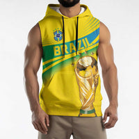 Brazil WC2026 Personalized Sleeveless Hoodie Pentacampeón Canaries