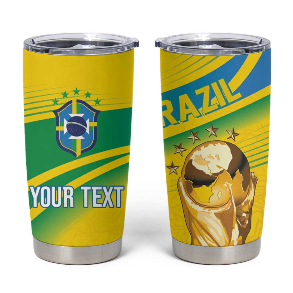 Brazil WC2026 Personalized Tumbler Cup Pentacampeón Canaries