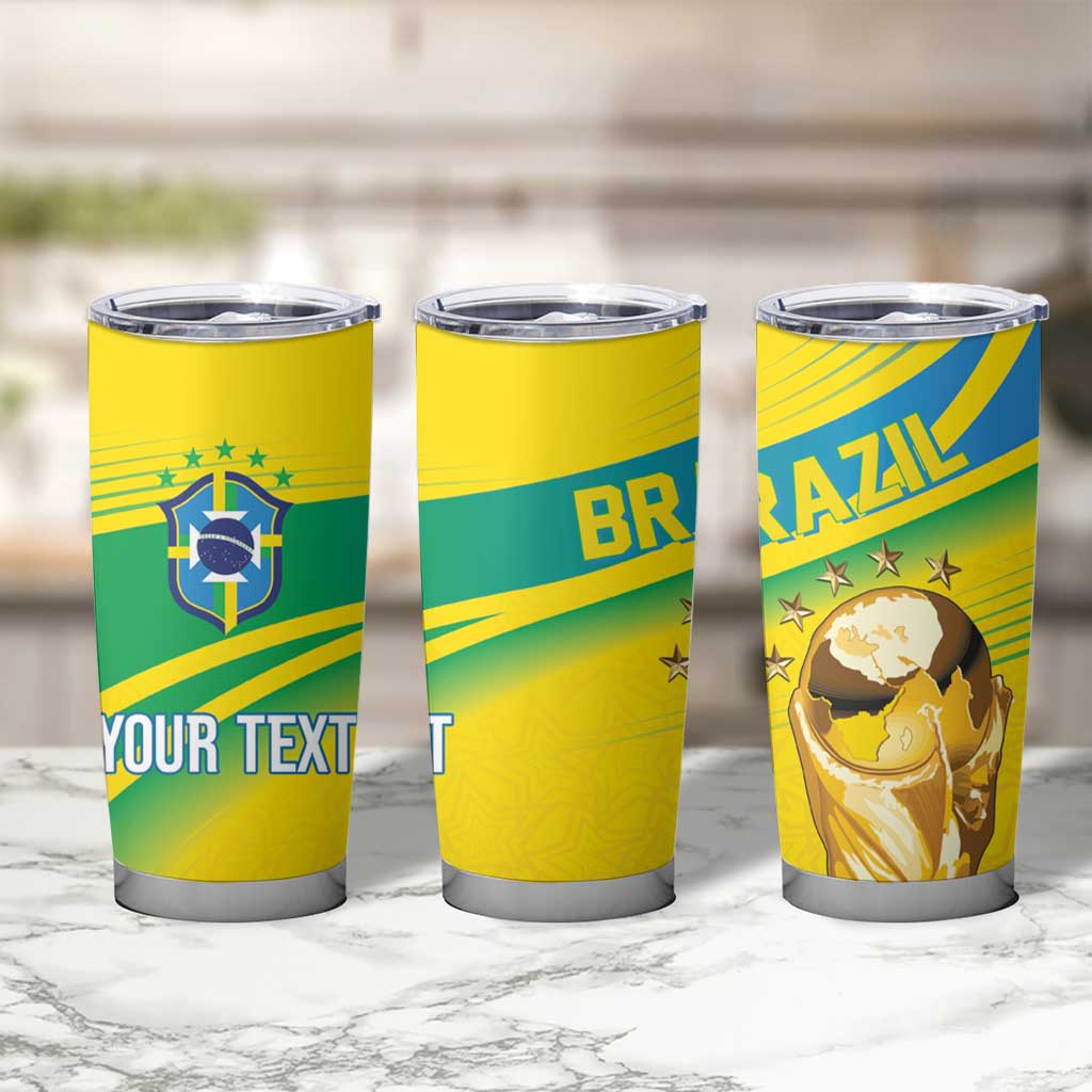 Brazil WC2026 Personalized Tumbler Cup Pentacampeón Canaries