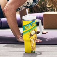 Brazil WC2026 Personalized Tumbler With Handle Pentacampeón Canaries