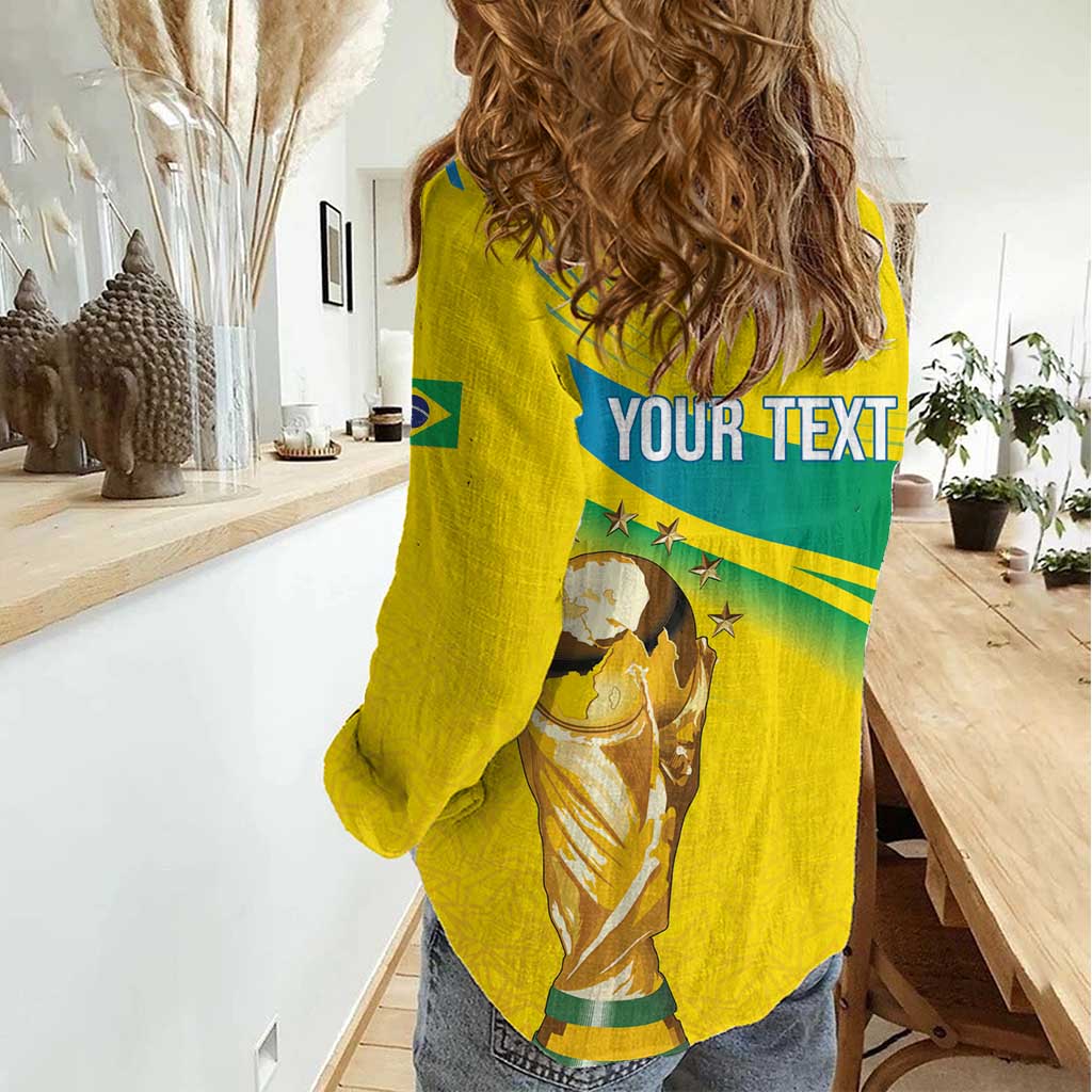 Brazil WC2026 Personalized Women Casual Shirt Pentacampeón Canaries