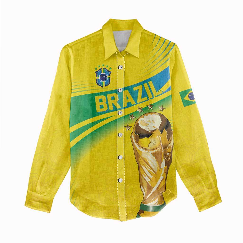 Brazil WC2026 Personalized Women Casual Shirt Pentacampeón Canaries