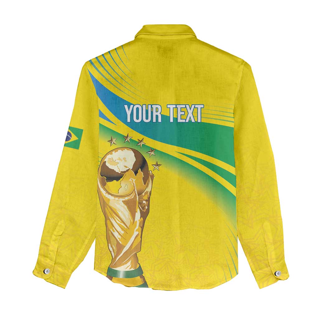 Brazil WC2026 Personalized Women Casual Shirt Pentacampeón Canaries