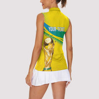 Brazil WC2026 Personalized Women Sleeveless Polo Shirt Pentacampeón Canaries