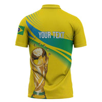 Brazil WC2026 Personalized Zipper Polo Shirt Pentacampeón Canaries