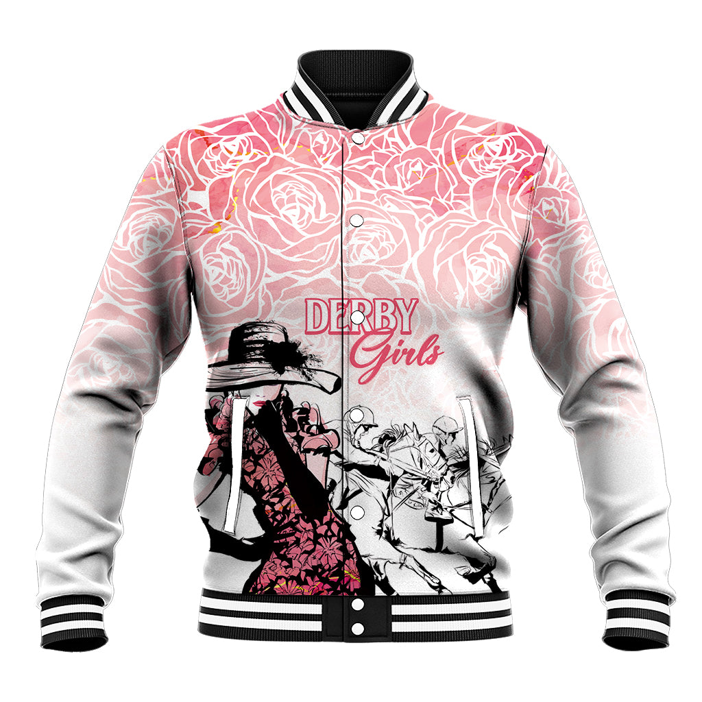 Kentucky Horse Racing Baseball Jacket Derby Girls Pink Out LT7 - Wonder Print Shop