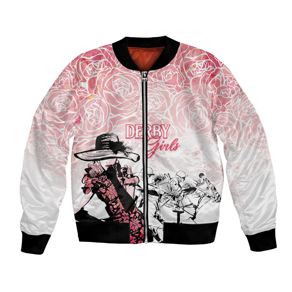 Kentucky Horse Racing Bomber Jacket Derby Girls Pink Out LT7 - Wonder Print Shop