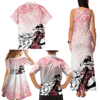 Kentucky Horse Racing Family Matching Tank Maxi Dress and Hawaiian Shirt Derby Girls Pink Out - Wonder Print Shop