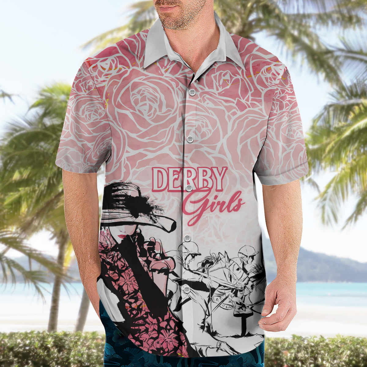 Kentucky Horse Racing Hawaiian Shirt Derby Girls Pink Out - Wonder Print Shop
