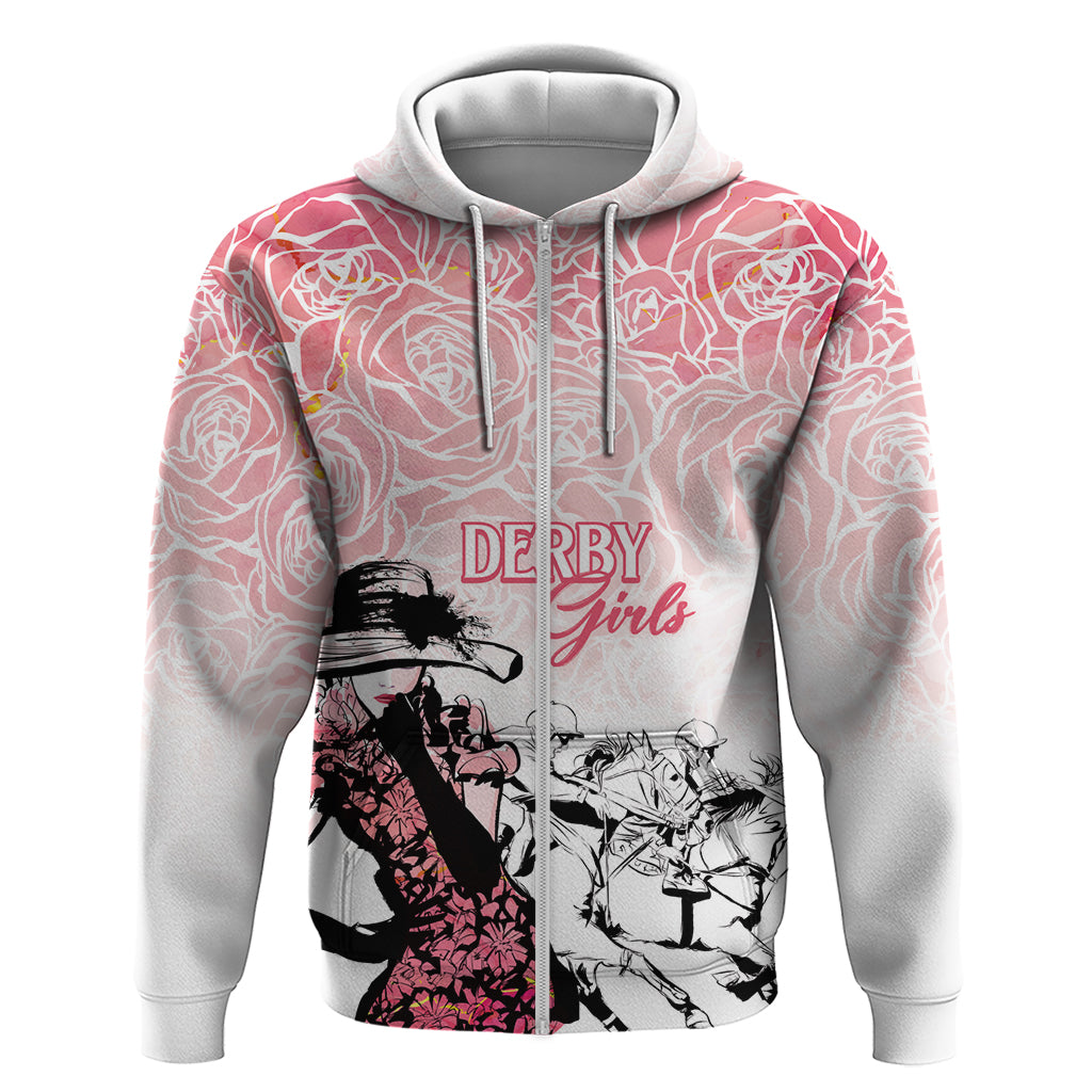 Kentucky Horse Racing Hoodie Derby Girls Pink Out - Wonder Print Shop