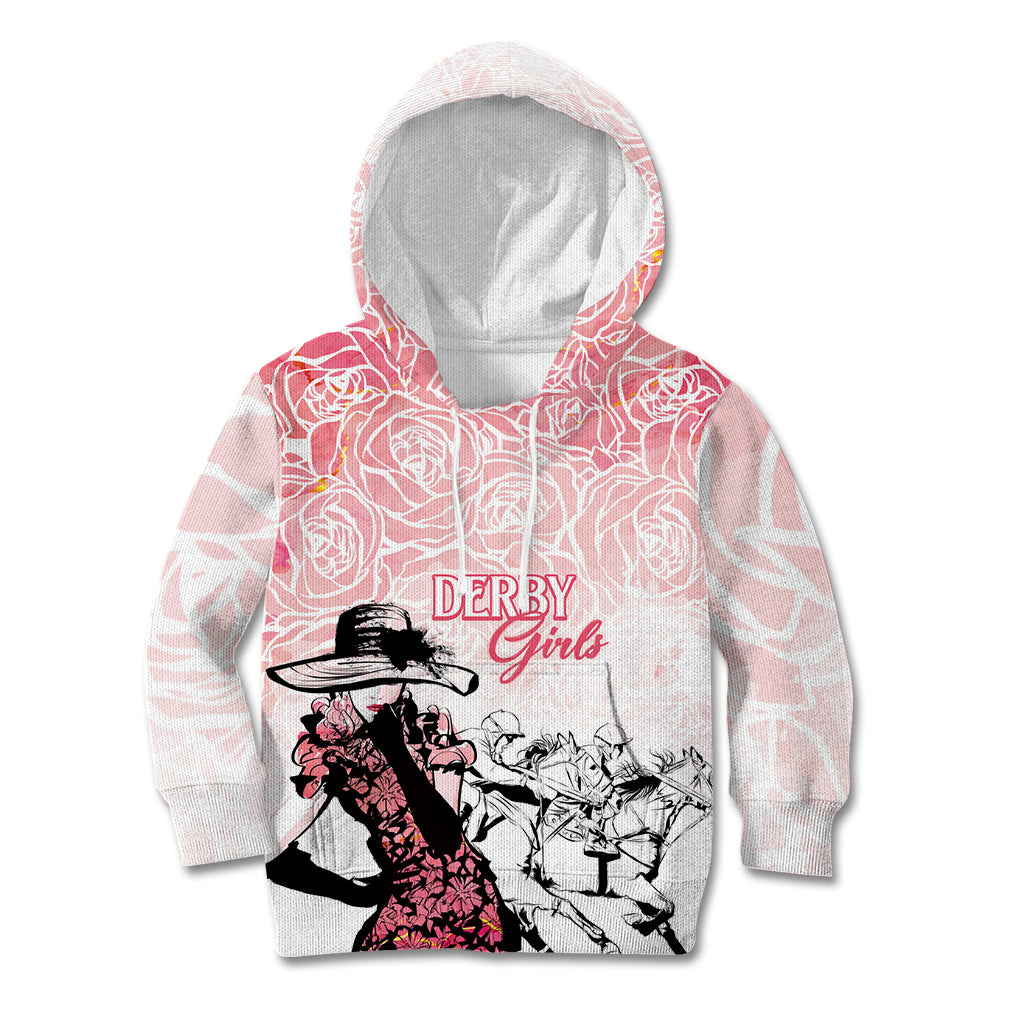 Kentucky Horse Racing Kid Hoodie Derby Girls Pink Out - Wonder Print Shop