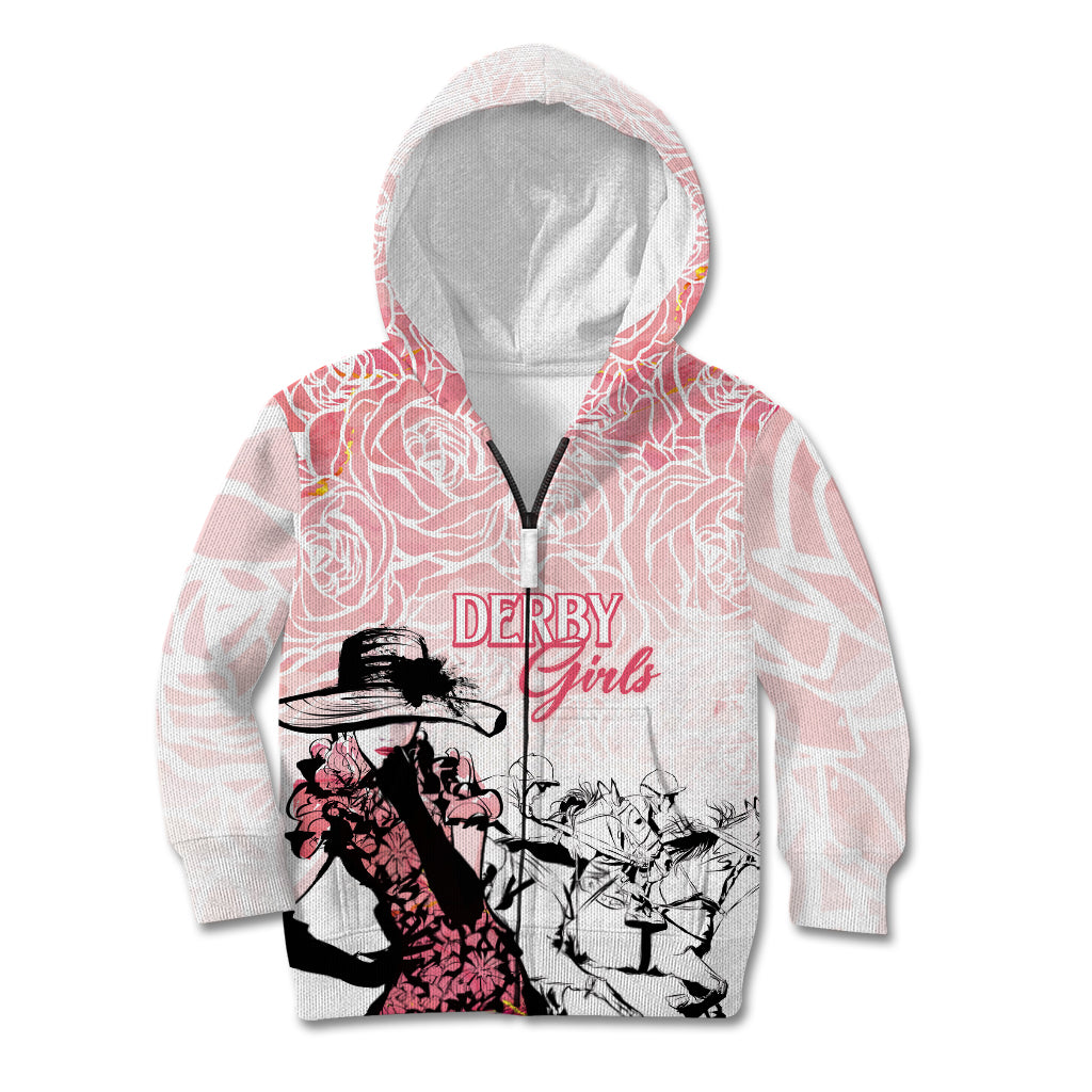 Kentucky Horse Racing Kid Hoodie Derby Girls Pink Out - Wonder Print Shop