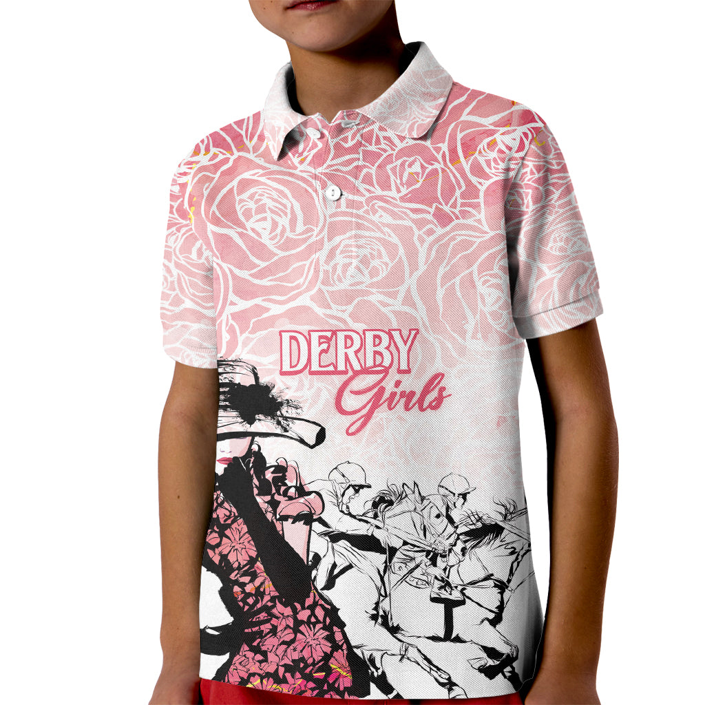 Kentucky Horse Racing Kid Polo Shirt Derby Girls Pink Out - Wonder Print Shop