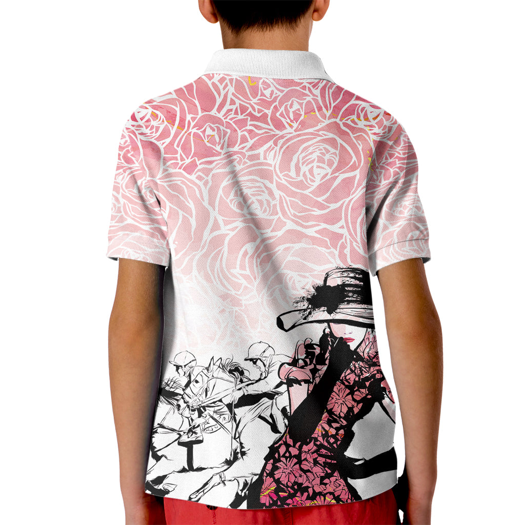 Kentucky Horse Racing Kid Polo Shirt Derby Girls Pink Out - Wonder Print Shop