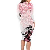 Kentucky Horse Racing Long Sleeve Bodycon Dress Derby Girls Pink Out - Wonder Print Shop