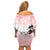 Kentucky Horse Racing Off Shoulder Short Dress Derby Girls Pink Out - Wonder Print Shop