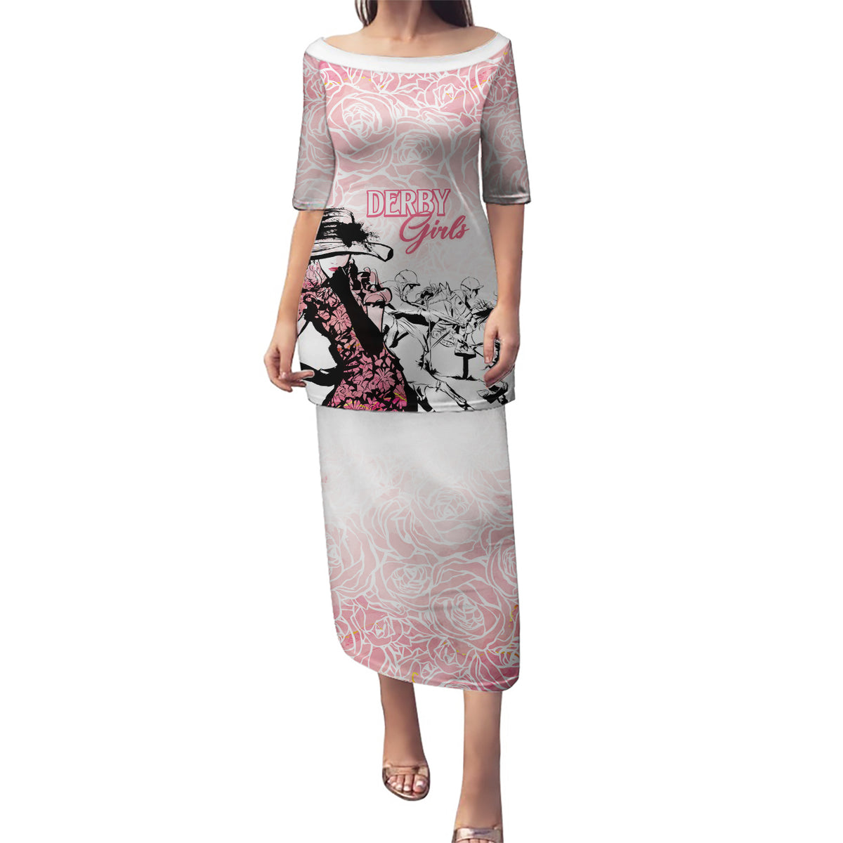 Kentucky Horse Racing Puletasi Derby Girls Pink Out - Wonder Print Shop