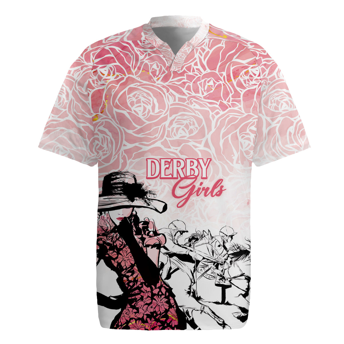 Kentucky Horse Racing Rugby Jersey Derby Girls Pink Out - Wonder Print Shop