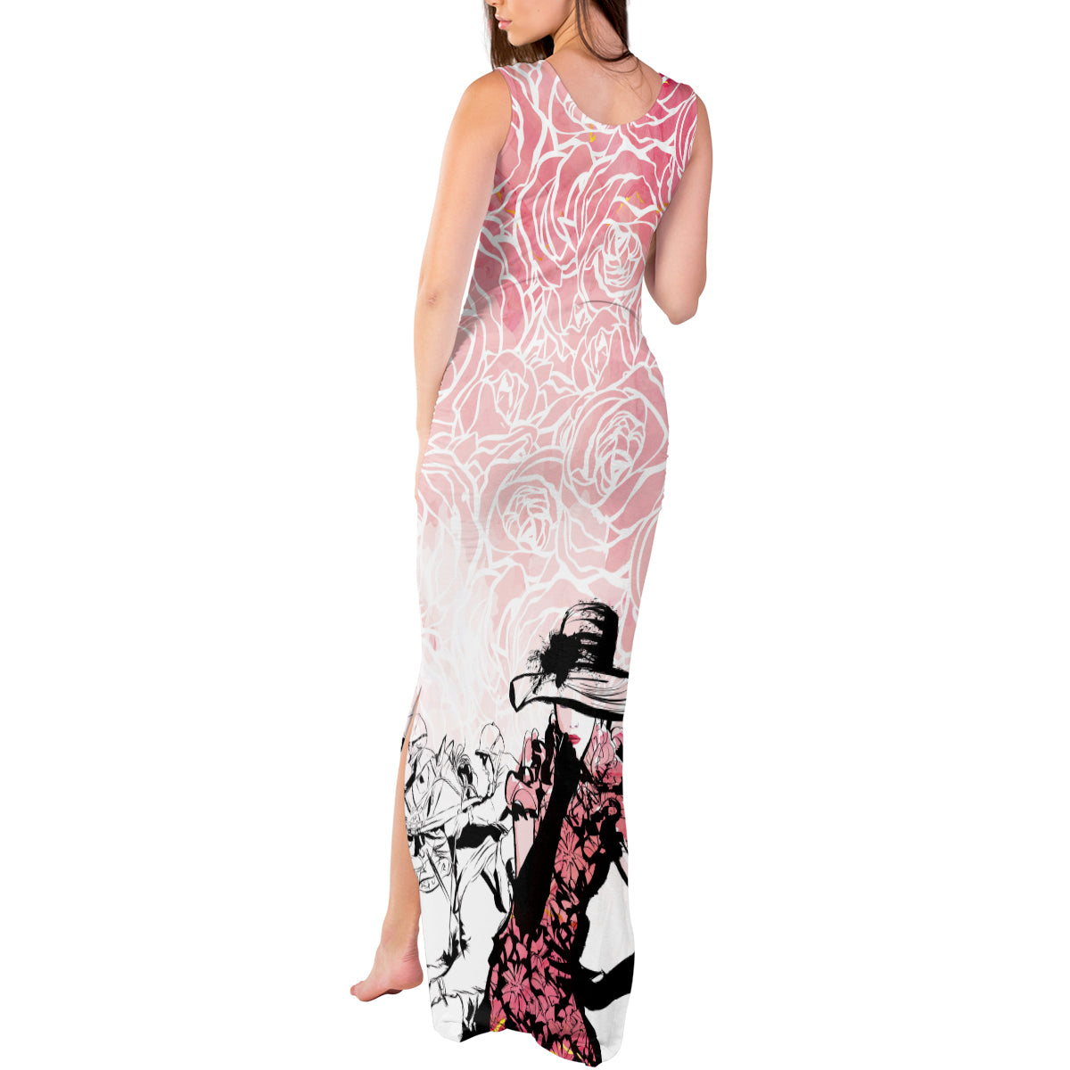 Kentucky Horse Racing Tank Maxi Dress Derby Girls Pink Out - Wonder Print Shop