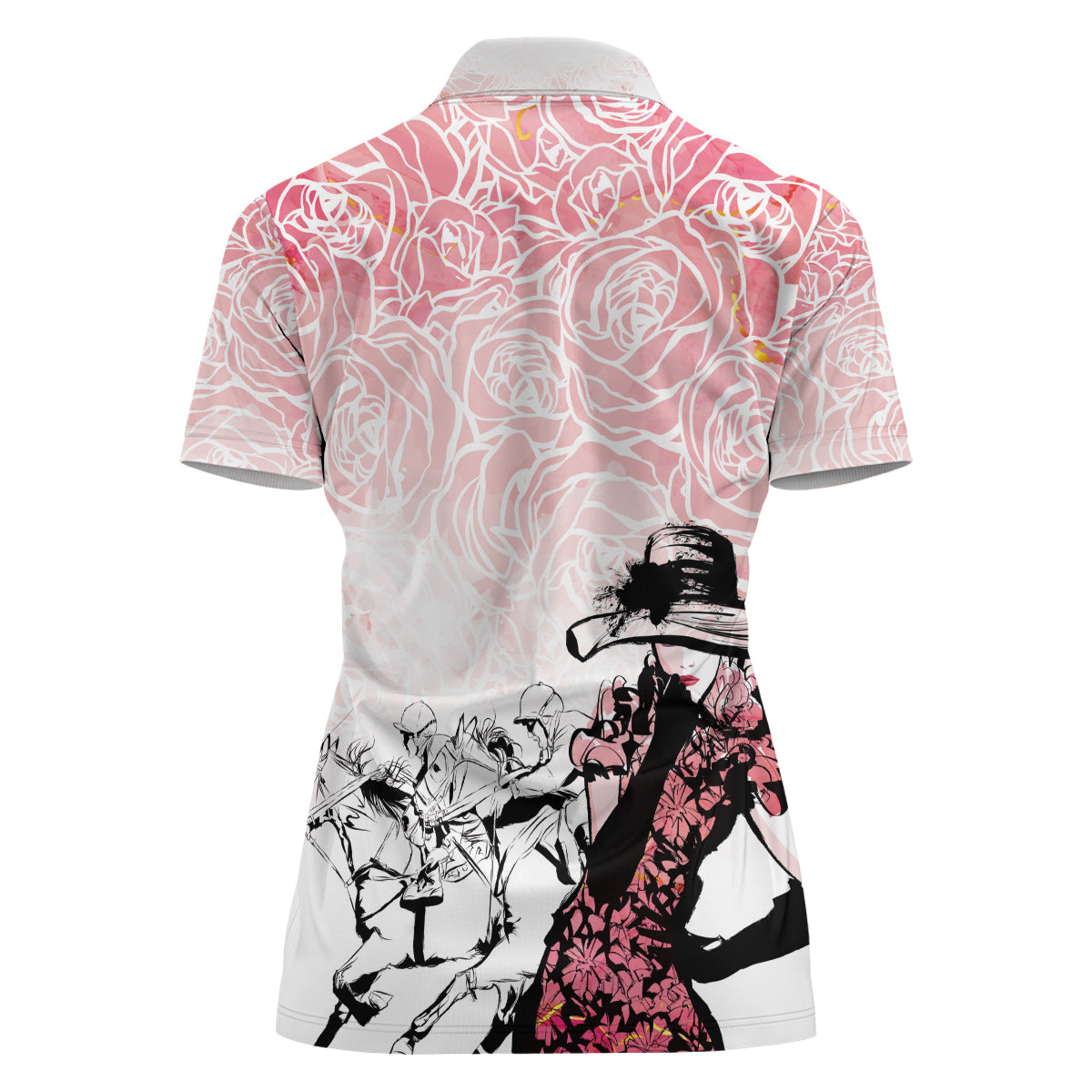 Kentucky Horse Racing Women Polo Shirt Derby Girls Pink Out - Wonder Print Shop