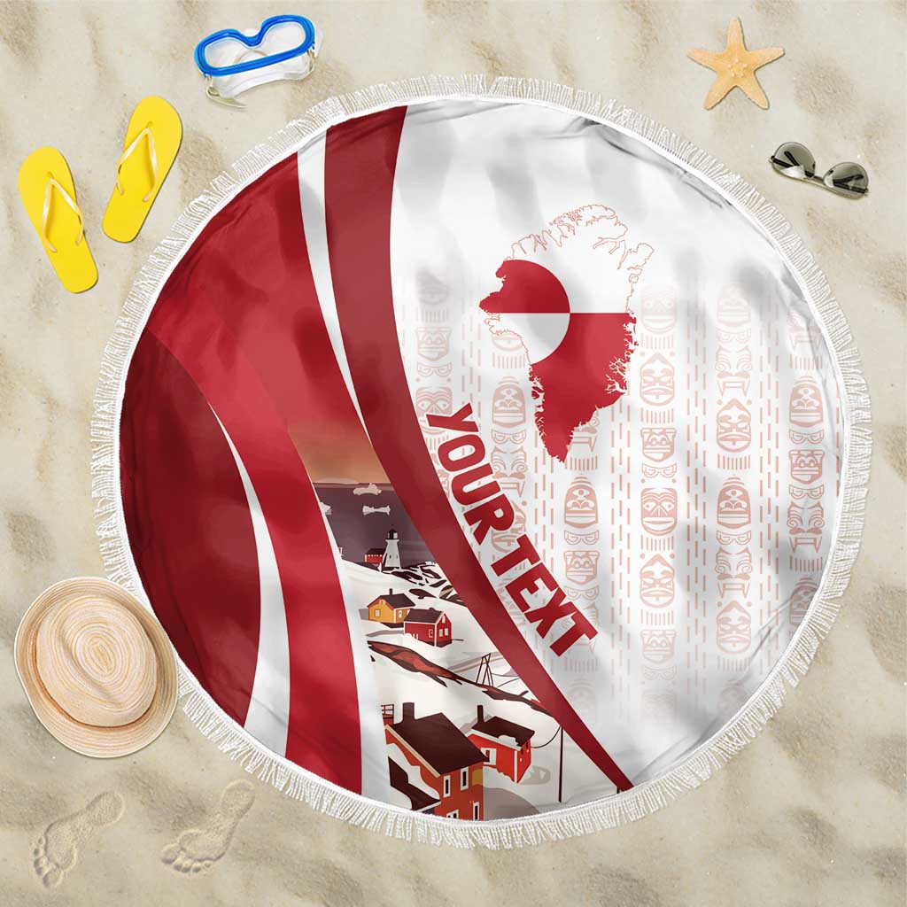 Personalized Greenland Beach Blanket Tupilaks Inspired
