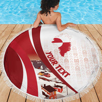 Personalized Greenland Beach Blanket Tupilaks Inspired