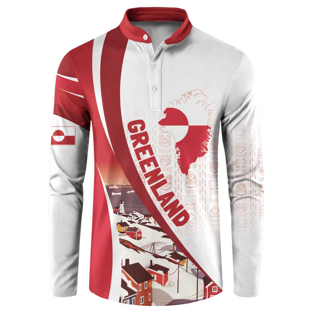 Personalized Greenland Button Sweatshirt Tupilaks Inspired