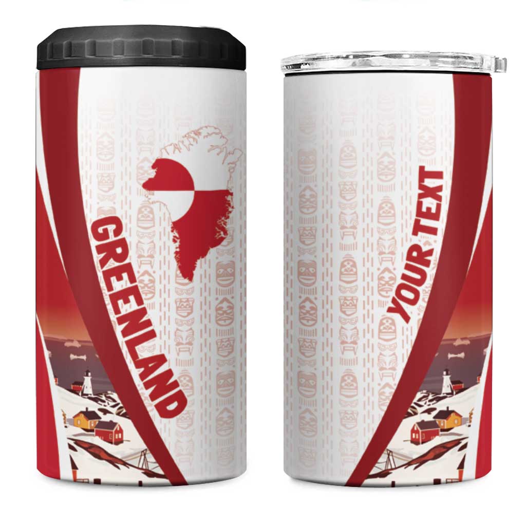 Personalized Greenland 4 in 1 Can Cooler Tumbler Tupilaks Inspired
